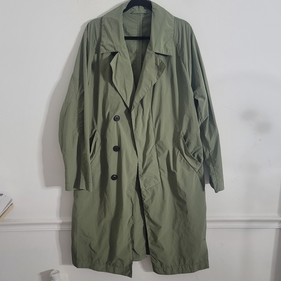 Saturdays New York mens Malmo sage green trench coat nwt - Picture 3 of 9
